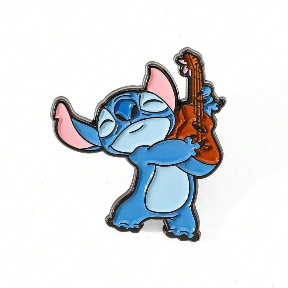 DISNEY‎ Stitch Playing Ukulele Enamel Trading Pin (BRAND-NEW & SO CUTE!)